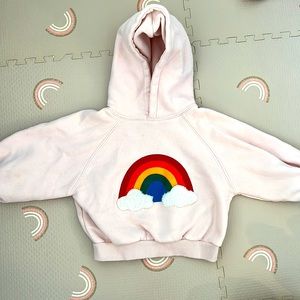 Petite Hailey Pink Rainbow Fleece Sweater 3T